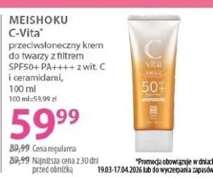 Przeciwsłoneczny krem do twarzy z filtrem SPF50+ PA++++ z wit. C i ceramidami