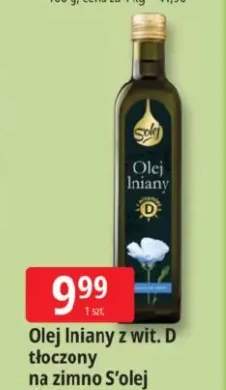 Olej lniany z wit. D tłoczony na zimno