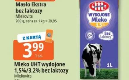 Mleko UHT wydojone 1,5%/3,2% bez laktozy