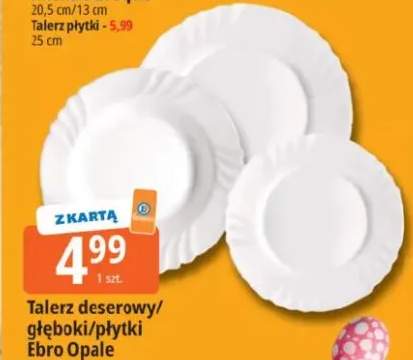 Talerz deserowy/głęboki/płytki Ebro Opale