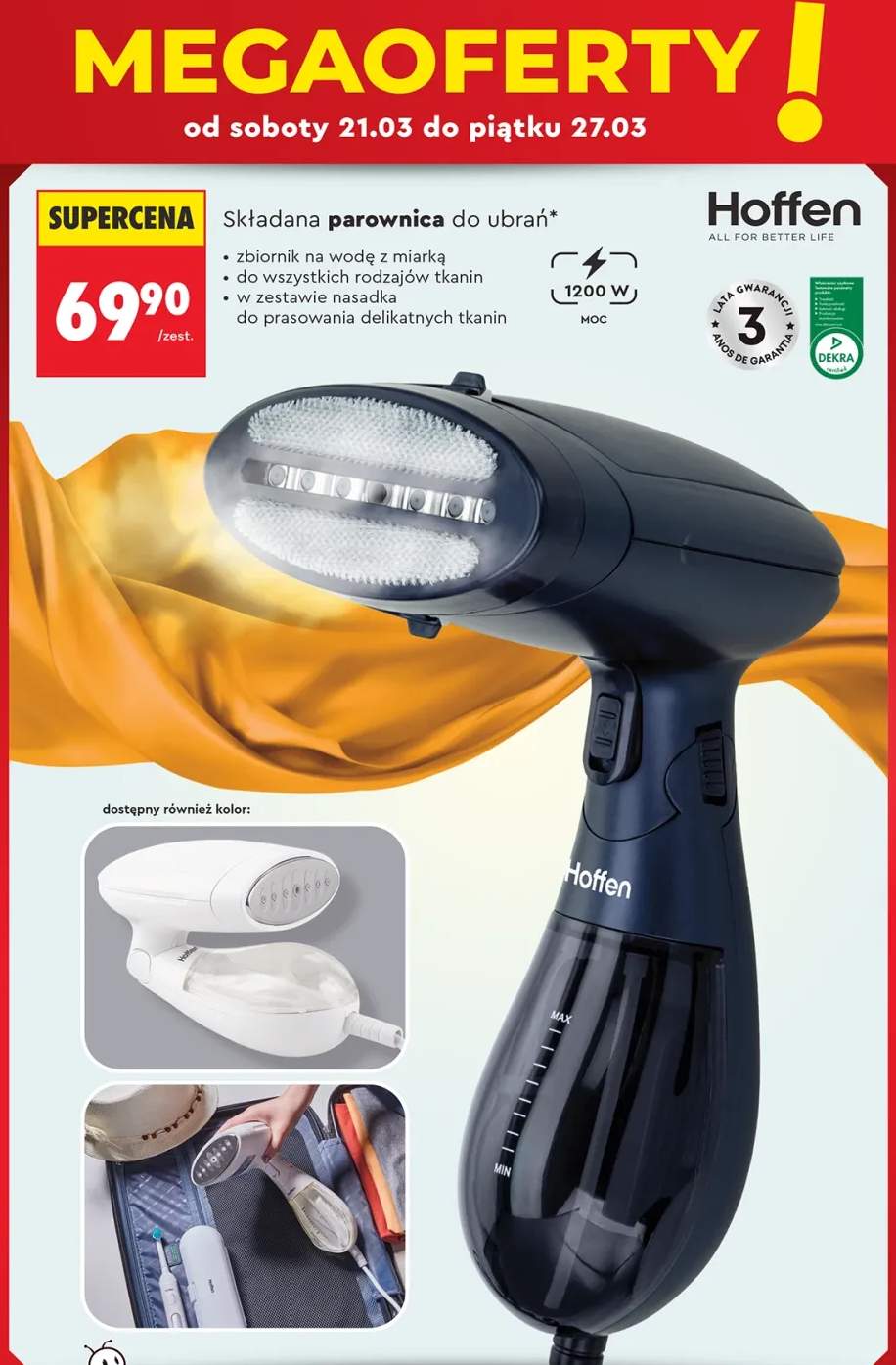 Składana parownica do ubrań