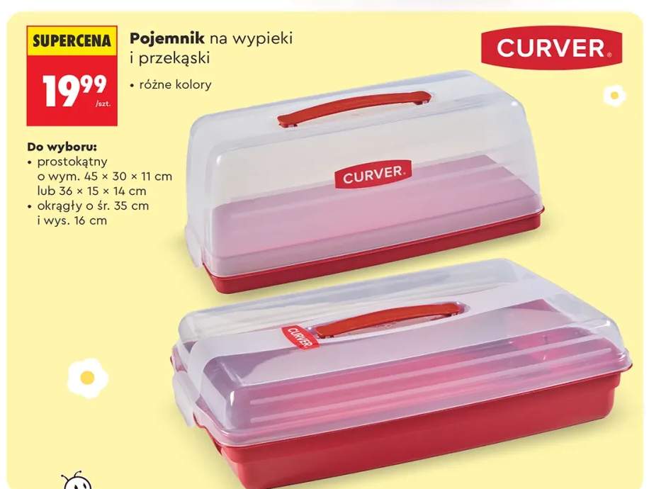 Pojemnik na wypieki i przekąski, różne rodzaje