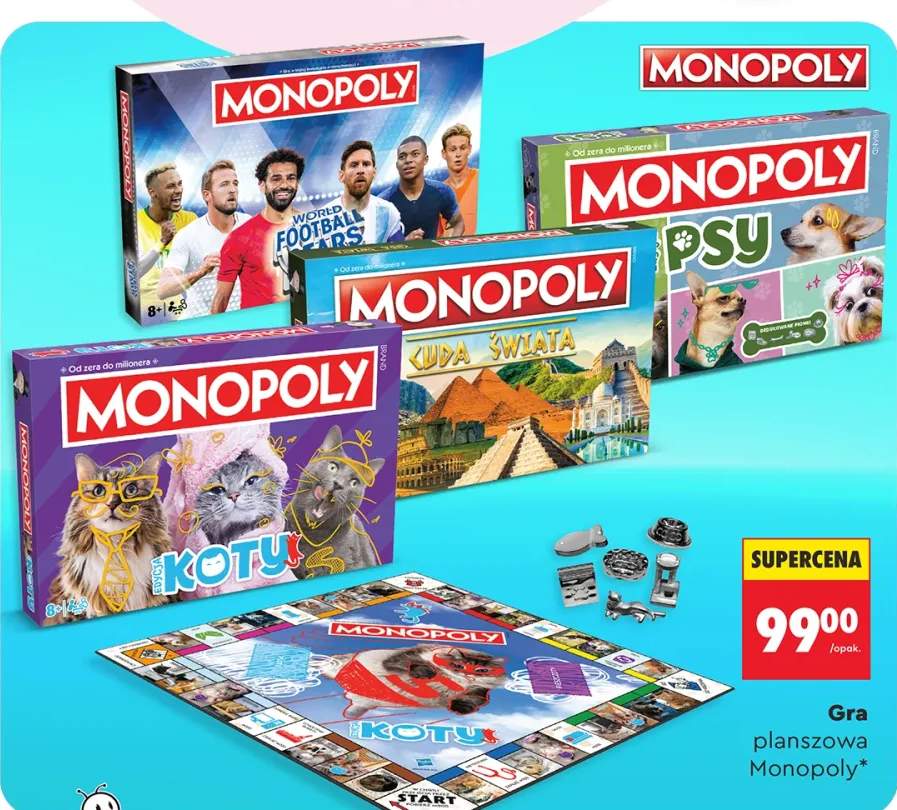 Gra planszowa Monopoly, różne rodzaje