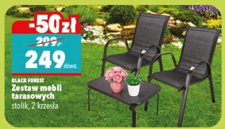 Zestaw mebli tarasowych stolik, 2 krzesła