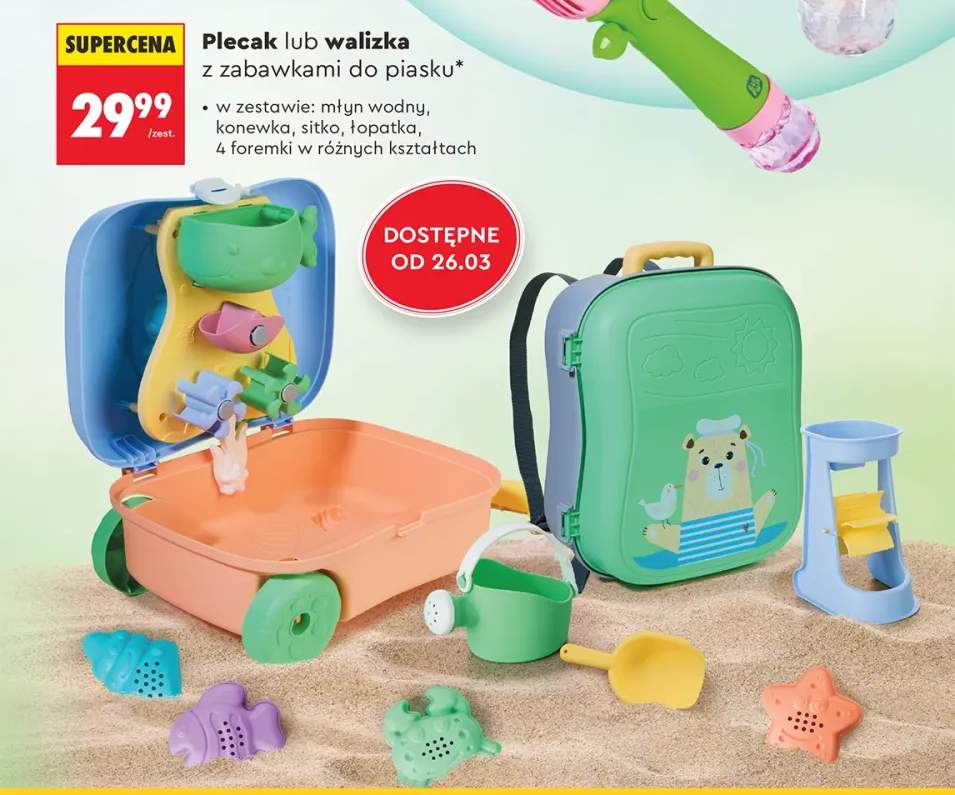 Walizka z zabawkami do piasku