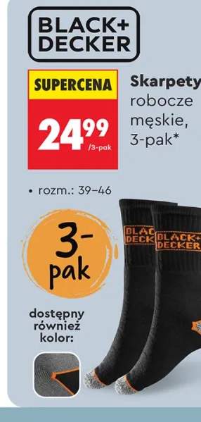 Skarpety robocze męskie, 3-pak