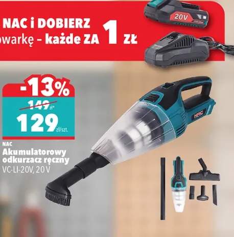 Akumulatorowy odkurzacz ręczny VC-LI-20V, 20 V