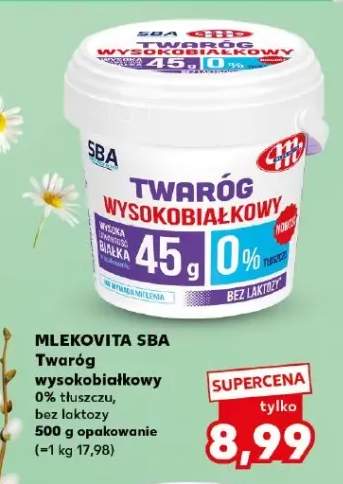 Twaróg wysokobiałkowy 0% tłuszczu, bez laktozy