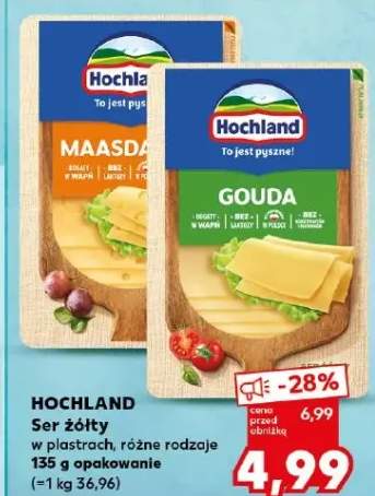 Ser żółty w plastrach różne rodzaje