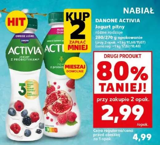 Jogurt pitny różne rodzaje