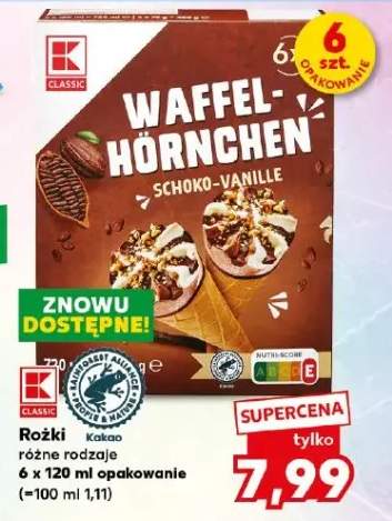 Waffel-hörnchen schoko-vanille rożki kakao różne rodzaje