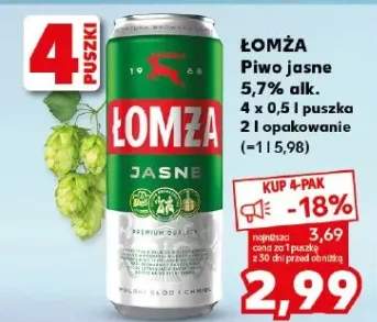 Piwo Łomża jasne