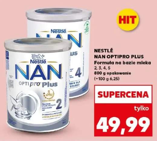 Nan Optipro Plus formuła na bazie mleka 2, 3, 4, 5