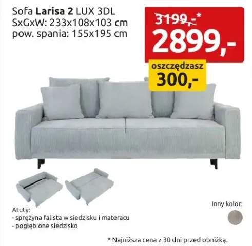 Sofa Larisa 2 LUX 3DL