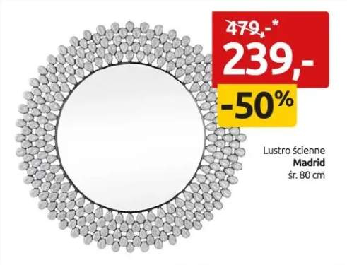 Lustro ścienne Madrid śr. 80 cm
