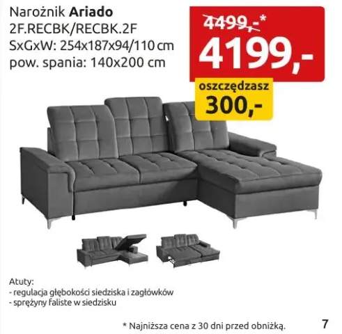 Narożnik Ariado 2F.RECBK/RECBK.2F