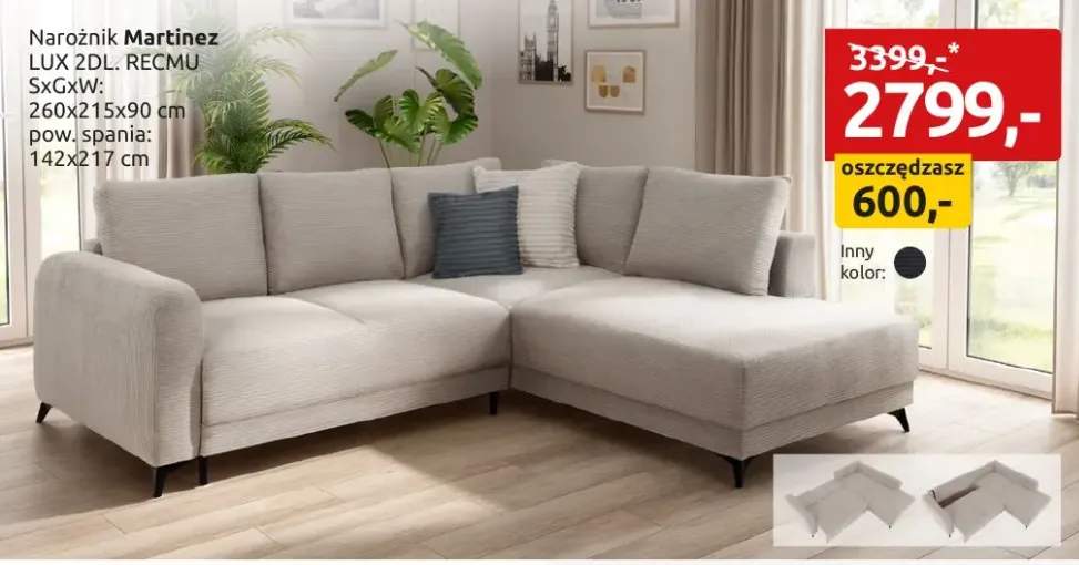 Narożnik Martinez LUX 2DL. RECMU