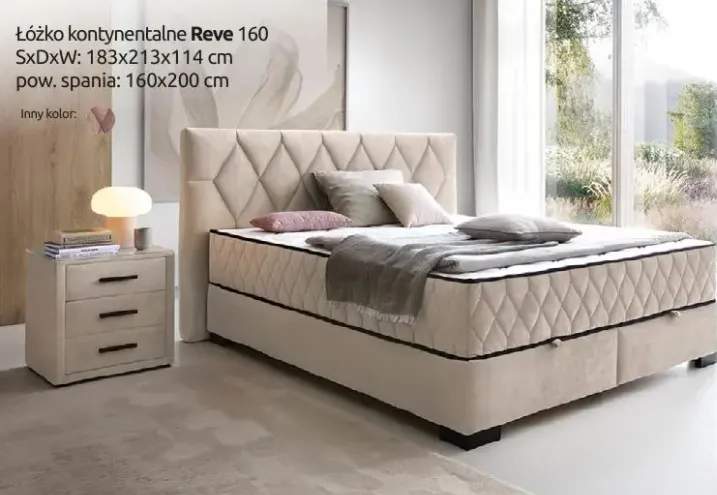 Łóżko kontynentalne Reve 160