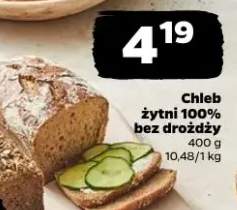 Chleb żytni 100% bez drożdży