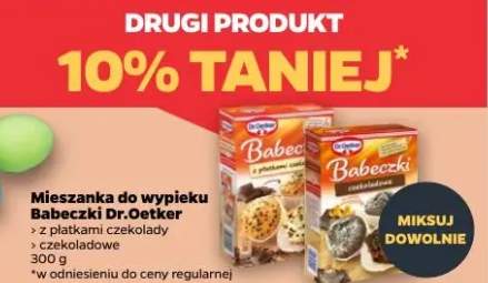 Mieszanka do wypieku Babeczki Dr.Oetker > z bitą śmietanką > z czekoladowymi kawałkami > czekoladowe