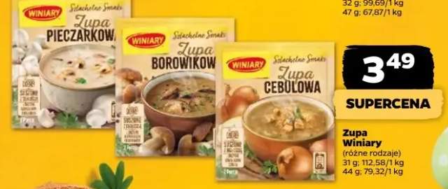 Zupa pieczarkowa / borowikowa / cebulowa
