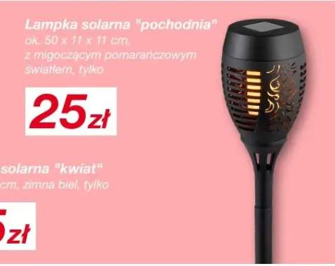 Lampka solarna pochodnia