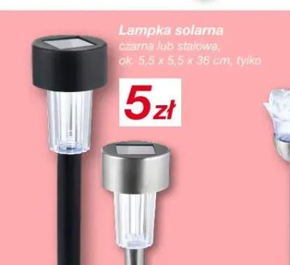 Lampka solarna czarna lub stalowa