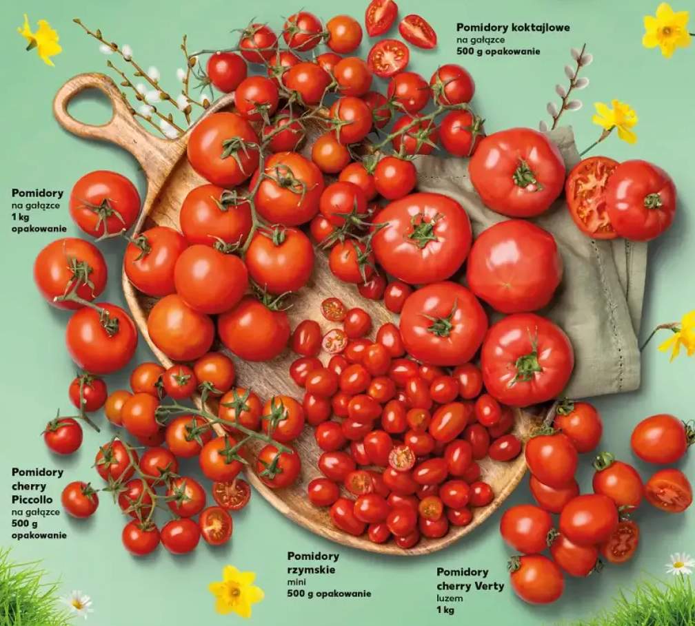 Pomidory cherry Piccollo na gałązce opakowanie