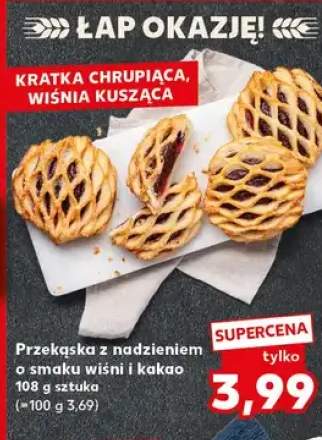 Przekąska z nadzieniem o smaku wiśni i kakao