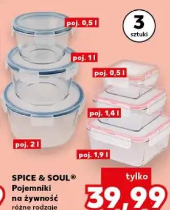 Pojemniki na żywność różne rodzaje