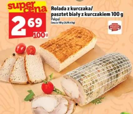 Rolada z kurczaka / pasztet biały z kurczakiem 100 g