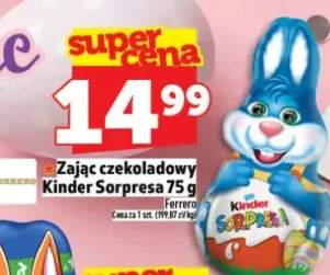 Zając czekoladowy Kinder Sorpresa