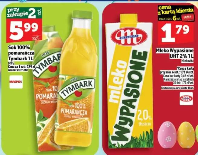 Sok 100% pomarańcza 1l