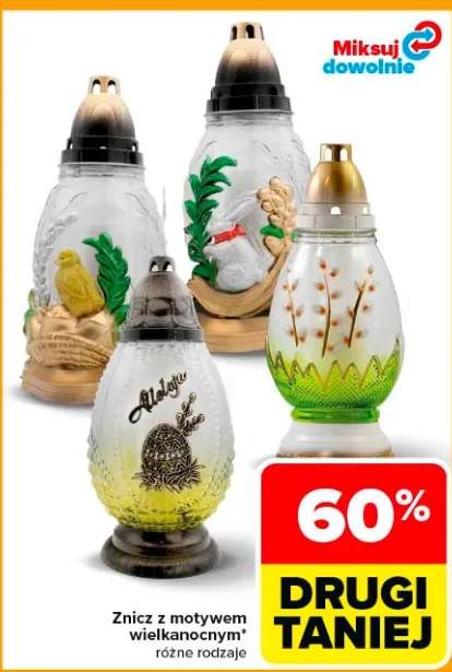 Znicz z motywem wielkanocnym różne rodzaje