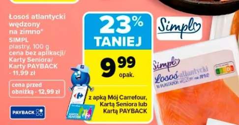 Łosoś atlantycki wędzony na zimno plastry