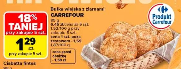 Bułka wiejska z ziarnami