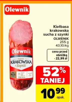 Kiełbasa krakowska sucha z szynki