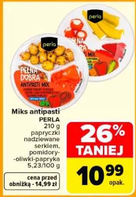 Miks antipasti papryczki nadziewane serkiem, pomidory-oliwki-papryka
