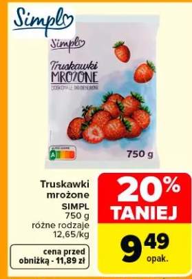 Truskawki mrożone różne rodzaje