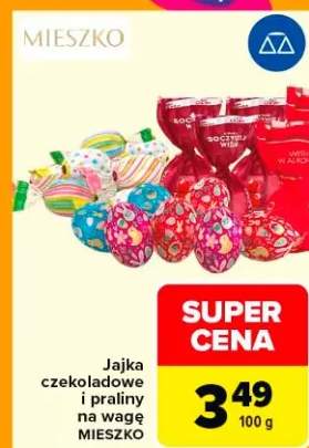 Jajka czekoladowe i praliny na wagę