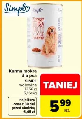 Karma mokra dla psa wołowina