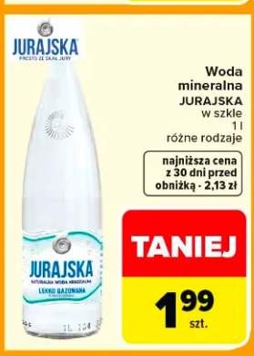 Woda mineralna lekko gazowana w szkle różne rodzaje