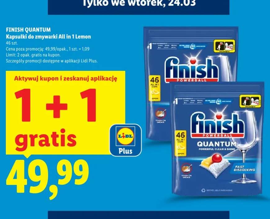 Kapsułki do zmywarki All in 1 Lemon 46 szt.