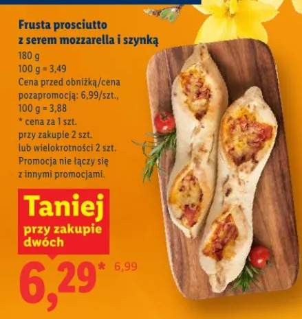 Frusta prosciutto z serem mozzarella i szynką