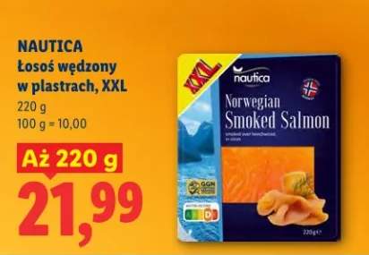 Łosoś wędzony w plastrach, XXL