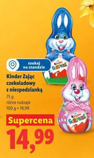 Zając czekoladowy z niespodzianką różne rodzaje