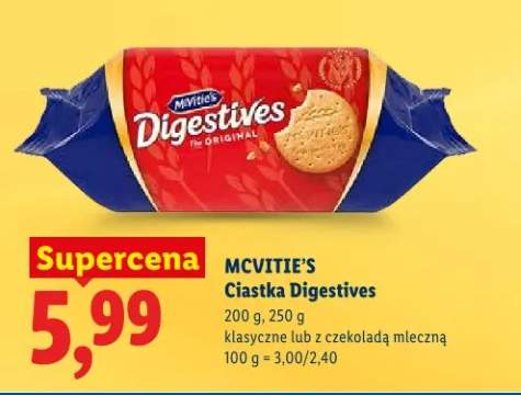 Ciastka Digestives klasyczne lub z czekoladą mleczną