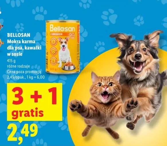 Mokra karma dla psa, kawałki w sosie