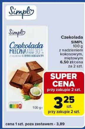 Czekolada mleczna z nadzieniem kokosowym, mlecznym