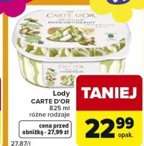 Lody Carte D'or różne rodzaje